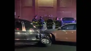 Passaic NJ Fire Dept, Police Dept and St Clair&rsquo;s EMS operate at a 4 car accident.