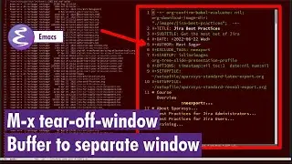 Move buffer to a separate window