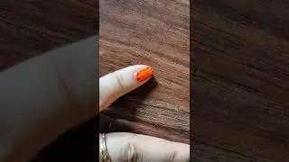 Orange and black nail art design #shorts #youtubeshorts