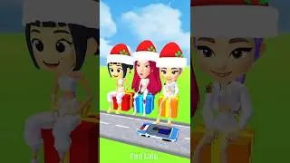 Rumi vs Zoey vs Mira Car Stomp Battle! 🚗😂 Funny Moments #funling #christmas #car