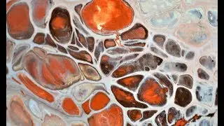 Acrylic pour painting &bdquo;Autumnlicious&rdquo;
