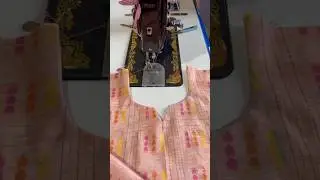 How to churidar neck design cutting & stitching/ Canvas neck stitching #viralvideo #easy #song #fyp