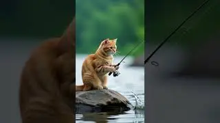Milo's Funny Fishing Adventure &ndash; Realistic Cat Animation #cinematiccats #catshorts   #shortmovie