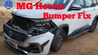How to fix car bumper. MG Hector Bumper fitted