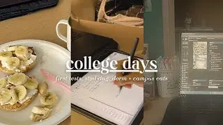 📩 college diaries (first tests, studying, campus + dorm eats)
