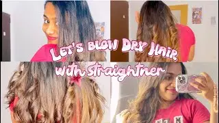 Easy aayit straightner kond oru blow dry look cheythalo   #hairstyle #blowdry #itsmenikhilanicky
