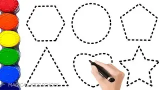 2d shapes drawing activity for kids, how to draw shapes, 2d shapes, colors song, Preschool Learning