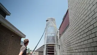 Koepel schoonmaken met onze nieuwe Telescoopsteel!