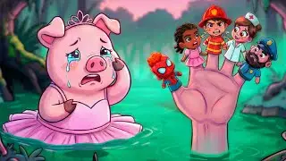Animals Finger Family Song 🐷🐱🐶👽| The Rescue Team
