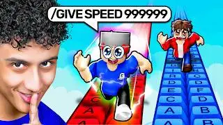 Cheating with ADMIN COMMANDS in a ESCAPE KEYBOARD ESCAPE RACE.. (Roblox)