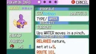 Emerald Retail RNG Manipulation for Shiny Mudkip