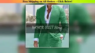 Men's Suit 2 Piece Set Linen Lapel Slim Fit Single Button Casual Comfortable Suit Formal Groom