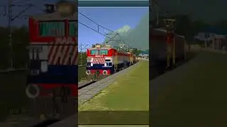 twin WAG5 Loco reverse high speed crossing #shorts #trending #gaming #trainzsimulator #train #video