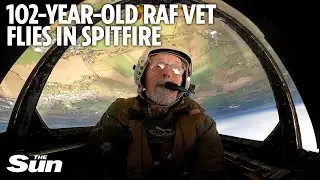 102-year-old former RAF Pilot takes to the skies in Spitfire