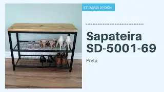 SAPATEIRA SD-5001-69 PRETA STRASSIS DESIGN
