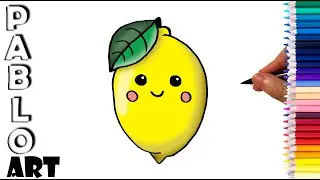 How to draw 🍋 Happy lemon | step by step