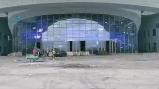 Outdoor Transparent led wall for building giant glass facade