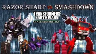 SMASHDOWN VS RAZOR-SHARP - TRANSFORMERS: EARTH WARS | Challenge Battle