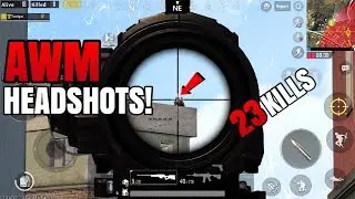 AWM HEADSHOTS! | 23 Kills FPP Solo VS Squad | PUBG Mobile