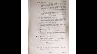 Igu, mdu question paper BSc honours maths 4th sem subject - Hydrostatics
