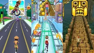 Little Singham Cycle Race 🆚 Subway Princess Runner 🆚 Temple Run New Update