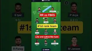RR vs PBKS Dream11 Prediction | RR vs PBKS Dream11 Team Of Today Match | RR vs PBKS | #dream11