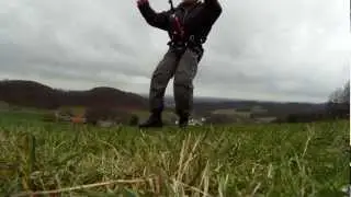 tree climbing harness used as kite harness - remove-your-bar style !