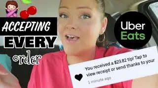 Accepting EVERY Order on UBER EATS! Ride along & Total earnings