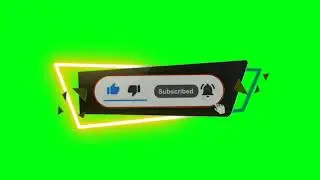 STYLE 4 I GREEN SCREEN ANIMATED YELLOW/BLUE SUBSCRIBE BUTTON I ian rosallos