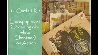 10 Karten aus einem Luxuspapierblock vom Action (Dreaming of a whithe Christmas)