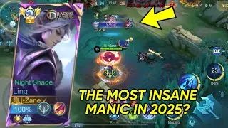 THE MOST INSANE LING MANIAC IN 2025?! | MY FIRST LING MANIAC WITH BEST BUILD & EMBLEM 2025