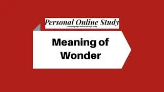 Meaning of Wonder