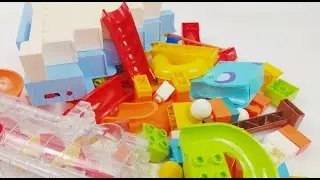 Marble Run Marble Race Frenzy! ASMR Marble run course with escalator & elevator!Endless loop series!
