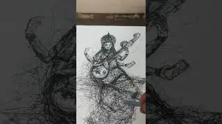 Maa Saraswati Painting 🎨 #short #shorts #art #youtubeshorts #saraswati