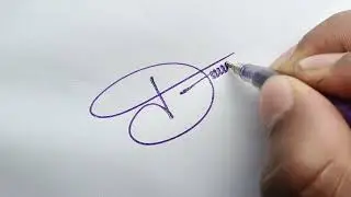 D letter signature making idea || How to sign D signature