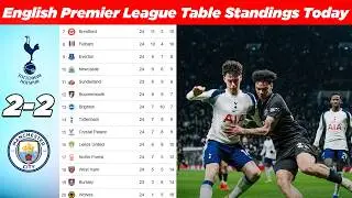 English Premier League Table Updated Today After Tottenham vs Man. City | MATCH WEEK 24