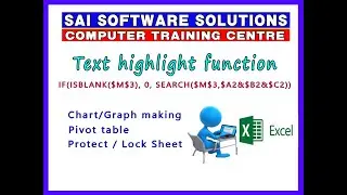 Chart /Graph || Pivot Table ||Conditional Format || Lock Sheet || MS Excel 2016