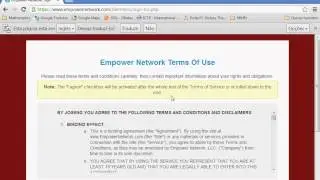 Empowernetwork Fail on trying to log in