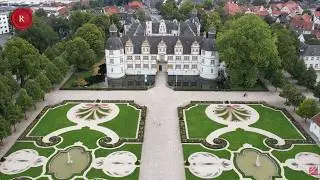 Schloss Neuhaus Paderborn. Barockgarten. Drohne:  DJI AIR 2S. GoPro 10 in 4K. Footage. Drone Germany