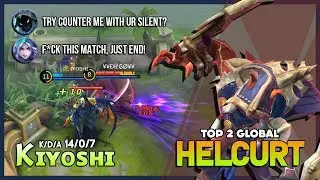 No Mercy! Brutal Damage with Perfect Silent Helcurt by Kɪʏᴏsʜɪ Top 2 Global Helcurt ~ Mobile Legends