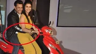 Salman Hugs Parineeti from back in Bike Launch event