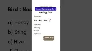 Verbal Analogy Quiz | Practice Question 15 | Verbal Ability #reasoning