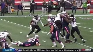 Mac Jones Leg Injury vs Ravens | Full Video
