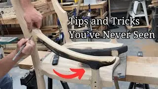 Making arms for Maloof inspired chair with Charring | ASMR armrest build