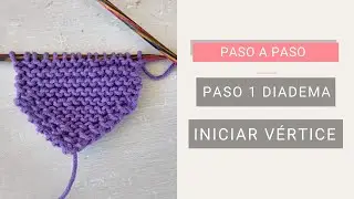 Tejer diadema / Cuello gatito - Paso 1: Tejer vértice 🧶Tejer con Lucila