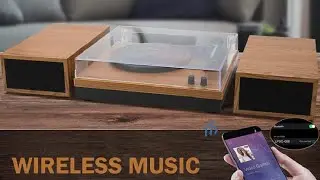 LP&No 1 Record Player, Bluetooth Vinyl Turntable with Stereo Bookshelf Speakers Review, Great record