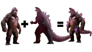 Kong x Godzilla || fusion art || 🥰 tech sketch editrz 756