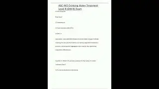 ABCMO Drinking Water Treatment Level B DWB Exam video