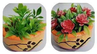 Pot Painting | Acrylic painting | Flower pot