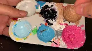 ASMR : peeling paint tray 🎨